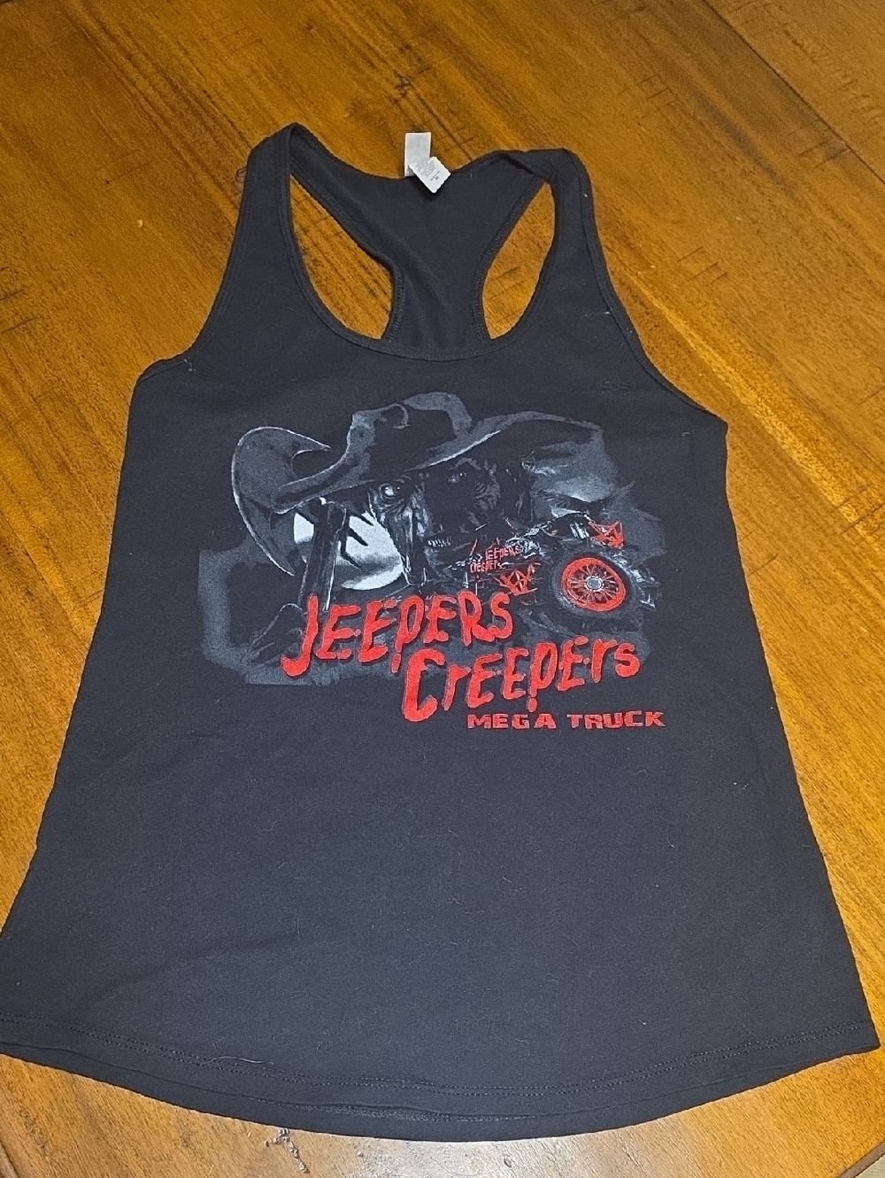 Jeepers Creepers Mega Truck Racerback Tank Sz M